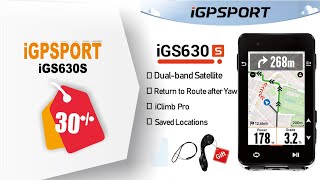 iGPSPORT iGS630S Bike Computer Dualband GNSS GPS Cycling Wireless Speedometer Smart Climb Planning [upl. by Edlyn]