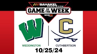 High School Football Weddington  Cuthbertson [upl. by Volnay]