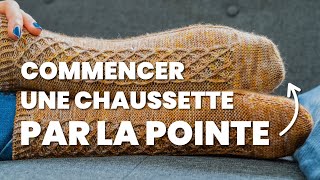 Les 3 techniques pour monter les mailles sur des chaussettes de la pointe vers la manchette [upl. by Anirbaz]