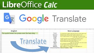 Google Translate Function in LibreOffice Calc  No AddOns and Inconvenient Tools [upl. by Rosel]