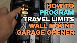 How to Program the Travel Limits for a Wall Mount Garage Door Opener  Chamberlain RJO101MC [upl. by Ela]