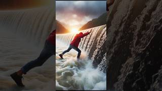 Dam water release 😱🤯 shorts trainding facts viralshort damwater [upl. by Hanni]