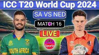 T20 World Cup 2024 Live  South Africa Vs Netherlands Match 16 SA VS NED Live Score amp Commentary [upl. by Snook302]