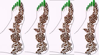 Beautiful Side Feet Mehndi  Henna  Short  Trending  Viral [upl. by Notgnilliw]