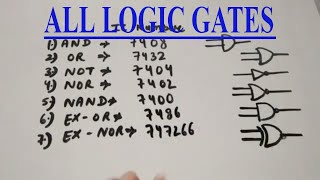 ALL GATES IC Number symbols Truth Table with explanation and Pin Diagrams [upl. by Conlin689]