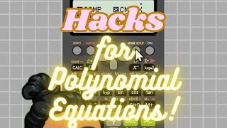 Calculator Hacks for Polynomial Equations calculatortechniques polynomials rootofpolynomials [upl. by Aihcela]