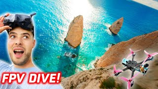 FPV EXTREM 200 Meter Dives an den Klippen von Zakynthos 🇬🇷 [upl. by Rolat]