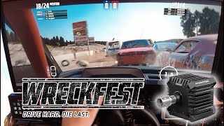 Fanatec CSL DD in Wreckfest [upl. by Annaili]