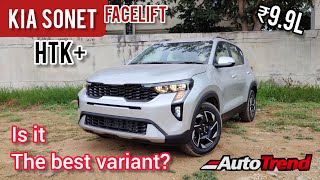 2024 Kia Sonet Facelift HTK Most Detailed Walkaround Review  TeamAutoTrend [upl. by Pantheas]