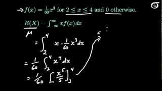 Deriving the Mean and Variance of a Continuous Probability Distribution [upl. by Harol]