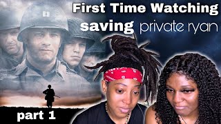 FIRST TIME WATCHING SAVING PRIVATE RYAN 1998  MOVIE REACTION PART 1 [upl. by Drwde]