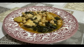 Guiso garbanzos con espinaca y bacalao [upl. by Childs648]