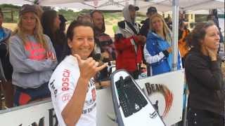 Layne Beachley Interview  2013 Womens Jim Beam Surftag [upl. by Retsam]