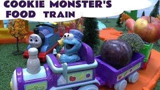 Sesame Street Cookie Monster Food Train With A Healthy Food Song [upl. by Aniehs419]