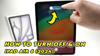 iPad Air 6 2024 How to Turn OFF and ON [upl. by Luar819]