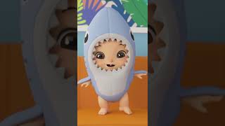 Halloween Baby Shark 🦈  Lellobee shorts  Nursery Rhymes for Babies [upl. by Huesman]