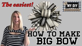 HOW TO MAKE A BIG BOW  THE EASIEST BOW TUTORIAL  BESTIE BOW  SO EASY [upl. by Cis638]