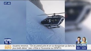 Un hélico le nez dans la neige Les images de ce sauvetage dans les Alpes sont impressionnantes [upl. by Petrie769]