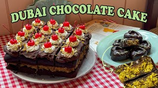 두바이 초콜릿 케이크 만들기 Dubai Chocolate Cake dubaichocolate [upl. by Ulda590]