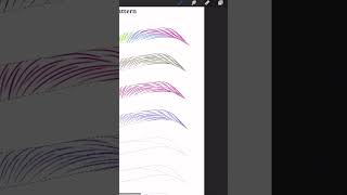 Practicing brow shape patterns using procreate and custom PMU brushset microbladingtraining pmu [upl. by Baer502]