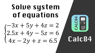 Calc84  System of equation solver [upl. by Relyat330]