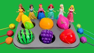 ToyASMR Satisfying with Heart lollipop Dress Up Disney Princess ArielSnow WhiteBelleCinderella [upl. by Maje444]