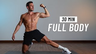 30 Min Full Body Workout  Strength amp Burn Fat No Equipment  No Jumping [upl. by Elleinaj]