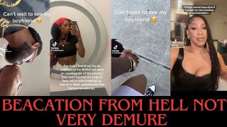 CAUGHT HER MAN CHEATING WHILE ON BEACATION 🤯😲 Not demure not classy [upl. by Wendall29]