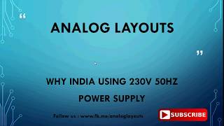 WHY INDIA USING 230V 50HZ POWER SUPPLY [upl. by Yeltihw]