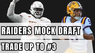 Las Vegas Raiders Mock Draft Trade Up To 3 [upl. by Quartus351]