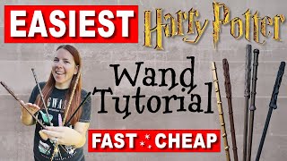 DIY Harry Potter Wand Tutorial Easiest Fastest and Cheapest Way to Make Official Looking Wands [upl. by Avlis]