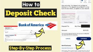 BOA Cheque Deposit online  How to deposit a check online Bank of America  BOA encash CheckCheque [upl. by Atronna]