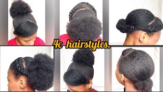 4C HAIRSTYLES  NO GEL NATURAL HAIRSTYLES [upl. by Gagne]