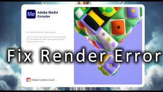 Adobe Media Encoder 2024 Error  How to Fix It [upl. by Rodama]