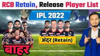 IPL 2022 RCB Retain And Released Player List  RCB New Captain  IPL 2022 Mega Auction [upl. by Mikol]