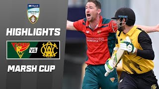 Tasmania v Western Australia  Marsh OneDay Cup [upl. by Sivie]