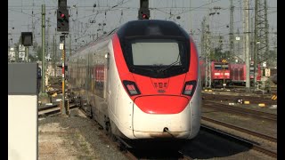 SBB RABe 501 Giruno und SBB bzw Trenitalia Astoro ETR610 als Euro City Express in Frankfurt am Main [upl. by Frasier]