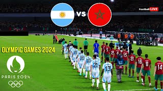 ARGENTINA vs MOROCCO  Olympic Games PARIS 2024  الأرجنتين ضد المغرب  Realistic PES Gameplay [upl. by Yknip95]