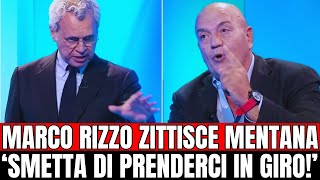 MARCO RIZZO PROVOCA MENTANA IL GIORNALISTA NON LA PRENDE BENE [upl. by Pich]