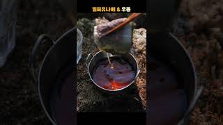 겹겹이 쌓여 있는 소고기 🥩🔥 찬바람 불때는 밀푀유나베 🍲🥬  캠핑한끼 소고기 밀푀유나베 우동 [upl. by Rexer87]