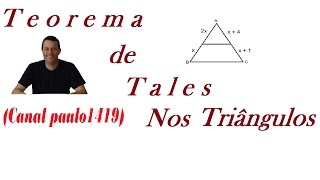 TEOREMA DE TALES NOS TRIÂNGULOS  Geometria Plana [upl. by Uis870]