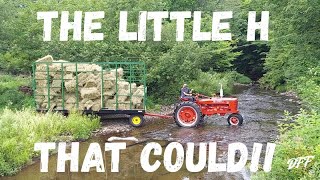 Farmall H Pulling A Loaded Hay Wagon [upl. by Nailil348]