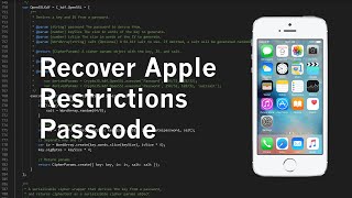 Recover Apple Restrictions Passcode all iOS [upl. by Noived]