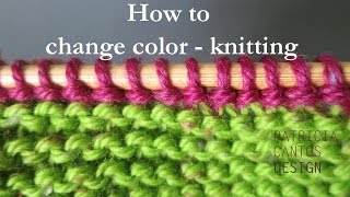 How to change color knitting [upl. by Aizirtap783]