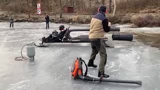 Pulse jet Ice sled First test [upl. by Chesnut]