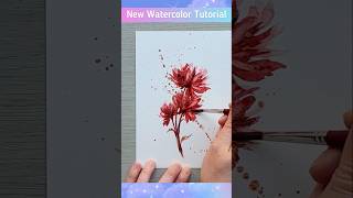 Easy Autumn Flowers in Watercolor 🍁 watercolorpainting diycards [upl. by Octavla]