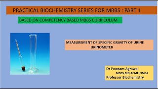 Measurement of Specific Gravity of Urine with the help of Urinometer [upl. by Poler]