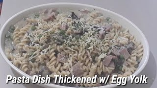 How To Use Egg As Pasta Sauce Thickener [upl. by Haridan430]