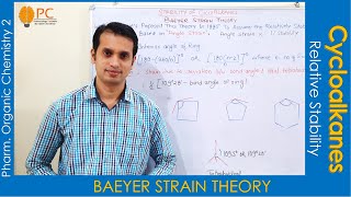 Cycloalkanes Organic Chemistry Part 4 Baeyer Strain Theory  Relative Stability of Cycloalkanes [upl. by Analra192]