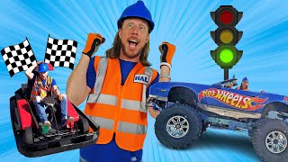 Handyman Hal goes racing with Cars Go Karts and even lawn mowers [upl. by Anyale]